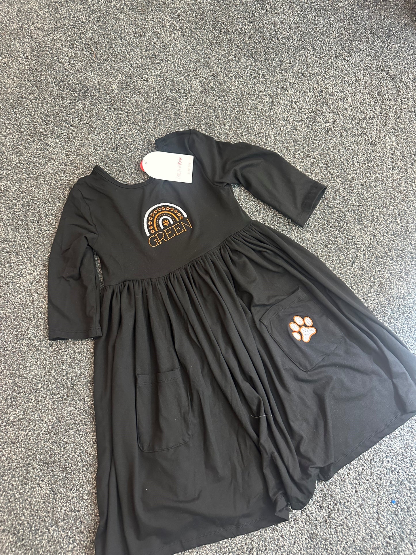 Mila and Rose BLACK 3/4 POCKET TWIRL DRESS