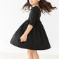 Mila and Rose BLACK 3/4 POCKET TWIRL DRESS
