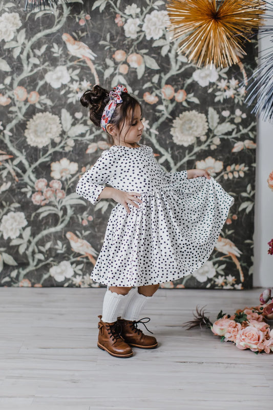 Mila and Rose SCATTERED DOT TWIRL DRESS